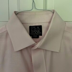 Men’s Slim Fit Dress Shirt French cuffs. Pink subtle texture. Neck 15, sleeve 35